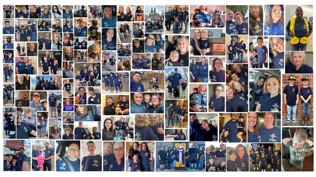 His Name is Jesus community photo collage